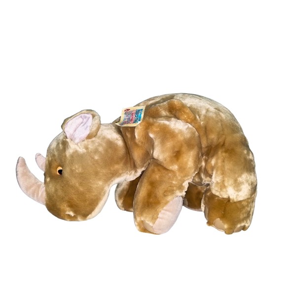 Animal Alley Toys R Us Rhino Rhinoceros Jumbo Plush 30" (Vintage 2000) NEW